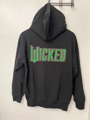 WICKED Black Full Zip Hoodie Sweatshirt NWT Women’s Sz S Universal Studios thumbnail 2