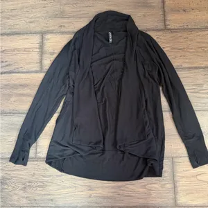 Athleta Black Open-Front Cardigan thumbnail 2
