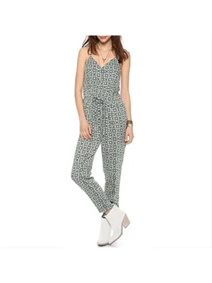 Free People Floral V Neck Sleeveless Jumpsuit Small thumbnail 4
