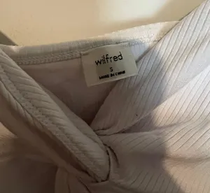 Aritzia Wilfred White Cropped Top thumbnail 3