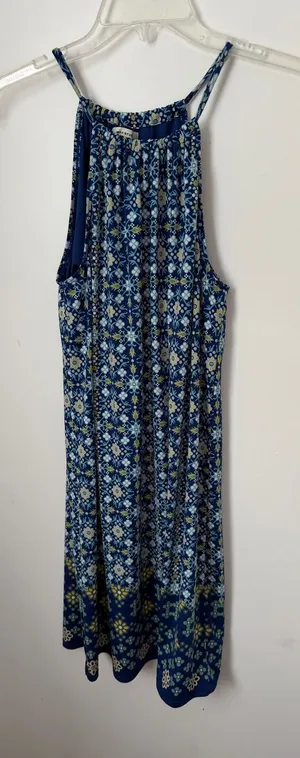 Max Studio Blue Patterned Halter Mini Dress thumbnail 1
