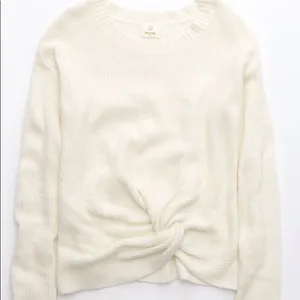 Aerie Offline Twist Front Sweater NWT XS Waffle Knit Ribbed Lounge Athleisure thumbnail 4