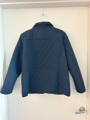 Tommy Hilfiger Women Quilted Button Down Water Resistant Jacket Navy Blue Size L thumbnail 10