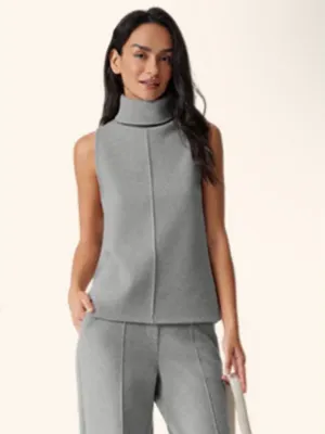 NWT OGL Turtleneck Split Hem Gray Tank Top S thumbnail 8