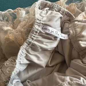 Lucy in the Sky Sheer Embroidered Floral Deep V Babydoll Dress XS thumbnail 8