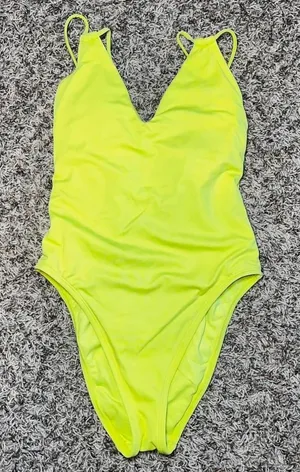 Shade‎ & Shore Strappy One Piece Swimsuit | Neon Yellow/Lime | Size S thumbnail 1