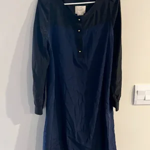 Kate Spade 100% Silk Colorblock Black Blue Popover Shift Career‎ Dress size 8 thumbnail 12