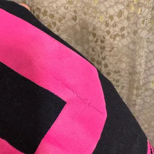 PINK Victorias Secret Y2K Vintage Black Pink Cheetah Print Love Pink Large Tote thumbnail 6