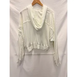Free People Movement Windy Meadow‎ Hoodie White S/P Fall Winter Cozy Lounge thumbnail 4