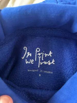 In print we trust blue surfer hoodie thumbnail 3