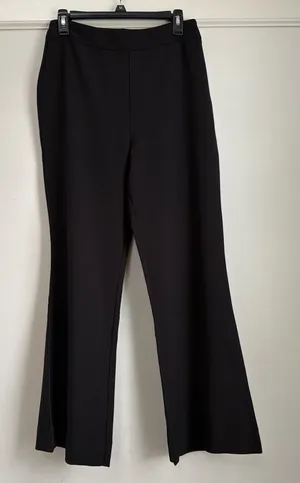in february Black High Rise Side Zip Flare Leg Dress Pants Trousers M NWT thumbnail 1
