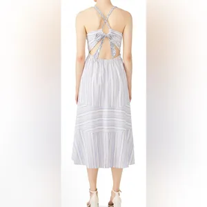 La Vie by Rebecca Taylor Leila Striped Midi Dress - Size L thumbnail 2