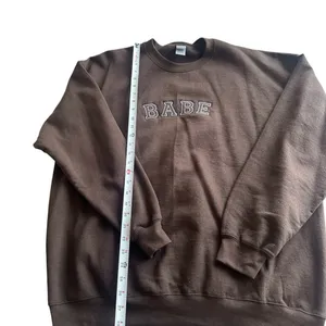 BABE‎ Women's Brown Crewneck Embroidered Sweatshirt XL NWOT thumbnail 2