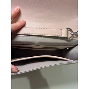Pale Pink Vegan Faux Leather Chain Strap‎ Crossbody Bag Structured Flap Handbag thumbnail 8