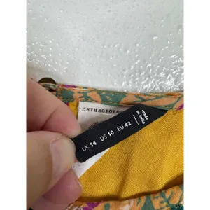 Anthropologie Akemi + Kin Yellow Floral Embroidered Halter Tank Top Size 10 thumbnail 4