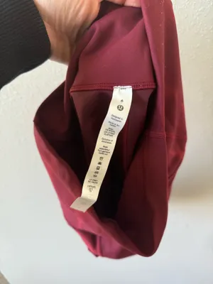 Lululemon Wunder Train HR Short 8" Fade Sun Bleached Wash Red Merlot thumbnail 5
