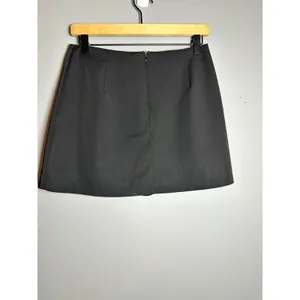EDIT‎ BY NINE BACK ZIP CLOSURE BLACK MINI SKIRT LINED EUC SIZE M Size M thumbnail 4