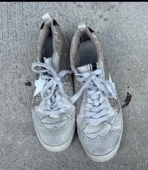 Shu Shop Rose Gold Glitter High Top Sneakers, size 8.5 thumbnail 2