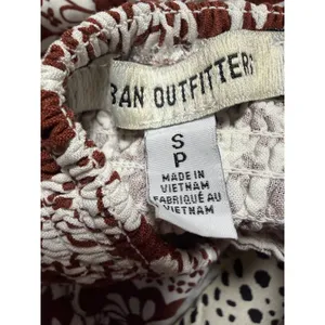 Urban Outfitters Brown Floral Tile Halter Mini Dress Smocked Back‎ Small thumbnail 3