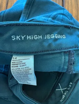 American Eagle Outfitters Teal Blue Sky High Jeggings thumbnail 5