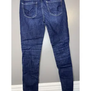 American Eagle Outfitters Tomgirl Jeans Womens 4 Dark Wash Blue Distressed Denim thumbnail 6