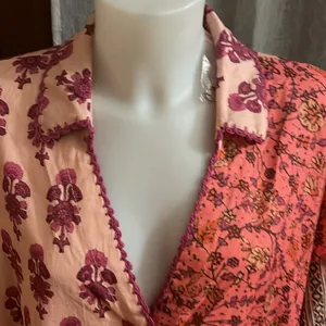 Free People Hazy Baby Mini Dress In Pink Rose Combo Large Nwot thumbnail 7