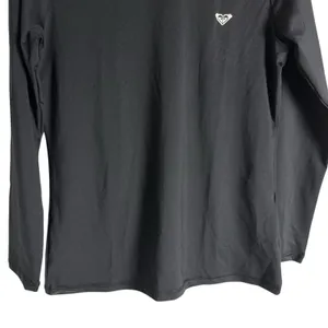 Roxy Enjoy Waves Long Sleeve Crewneck Black Lycra Rashguard Swim Top Size Small thumbnail 5