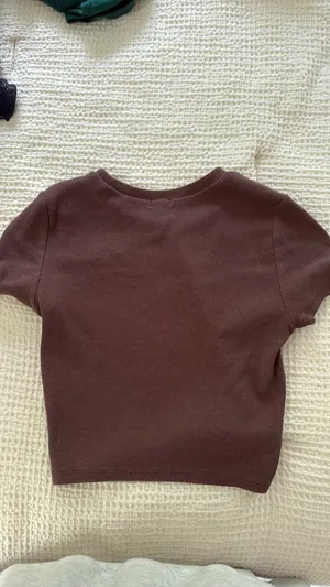 Garage brown baby tee thumbnail 1