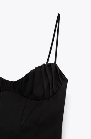 nwt drapped boycon mini party coctail little black dress thumbnail 4