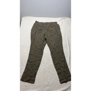 Standard James Perse Womens Olive Linen Drawstring Pants MKO1370 Size 2 thumbnail 2