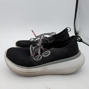 OOFOS OOmy Stride Low Shoe Black White Recovery Sneaker Womens 7.5‎ EU 38.5 thumbnail 2