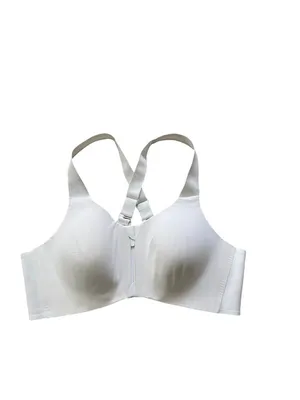 Knix Catalyst Front Zip Sports Bra White Size 5 (XL) High Impact Support Workout thumbnail 3