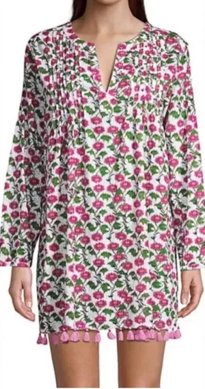 Roller Rabbit Dakini Floral Ziva Tunic‎ Swim Cover up Size Medium thumbnail 1