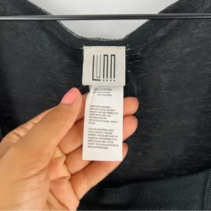 Lunn‎ by Lilith Black Lightweight Cotton Dress Mesh Trim Fit & Flare Pockets thumbnail 2