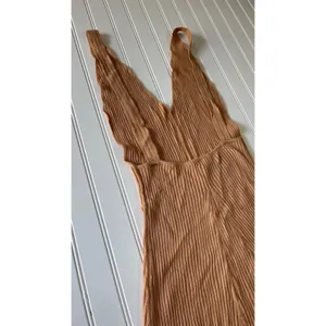 Free People Sweet As Honey Dress Copper Ribbed Maxi Low Back Sleeveless Large thumbnail 7