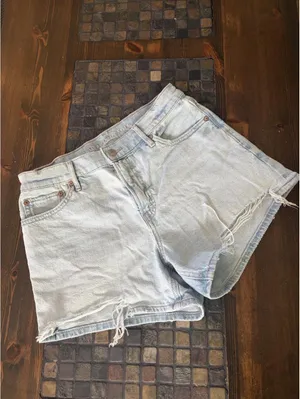 Vintage Y2K American Eagle Low Rise Distressed Denim Cutoff Shorts size 4 thumbnail 2
