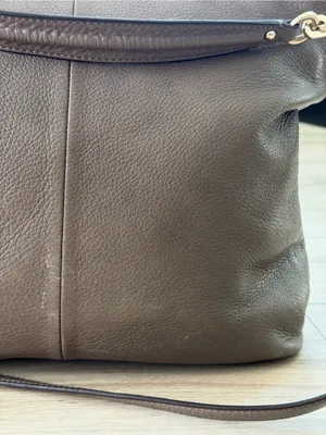 Coach Taupe Pebbled Leather Hobo Shoulder Bag thumbnail 7