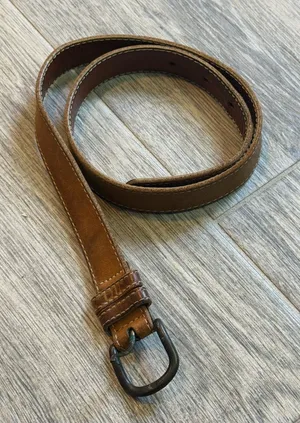 Vintage Y2K Gap Brown Leather Belt Brass Women's Small Distressed thumbnail 1