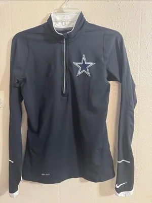 Dallas Cowboys Nike NFL TEAM APPAREL Black Long-Sleeve Dri-FIT Quarter-Zip Top thumbnail 2