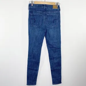 American Eagle Striped‎ Stretch Hi-Rise Jegging Crop Womens Jeans Size 4 Long thumbnail 2