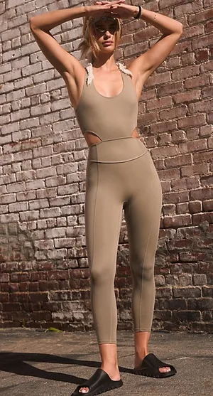 Free People Sage Beige Onesie thumbnail 1