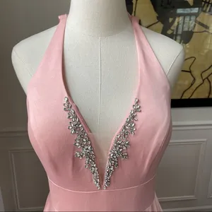 Glow Pink Princess Prom Drew Formal Gown Rhinestone 10 thumbnail 3
