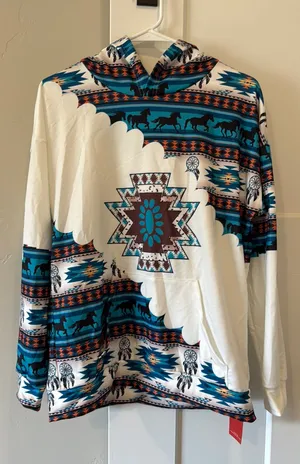 Western hoodie top Multiple thumbnail 1