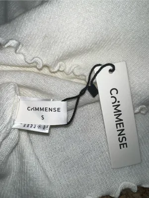 CoMMENSE Wool-Blend 3D Flower Lettuce Trim Sweater Dress Small NWT sold out thumbnail 8