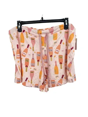 Amanda Blu Champagne Dreams Pink Pajama Set Short-Sleeve Top Shorts Size XL NWT thumbnail 2