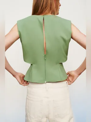 Zara, Crepe Cut-Out Top Size Small thumbnail 6