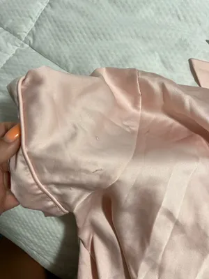 Victoria's Secret Satin Botton Front Pink Lounge Romper thumbnail 5