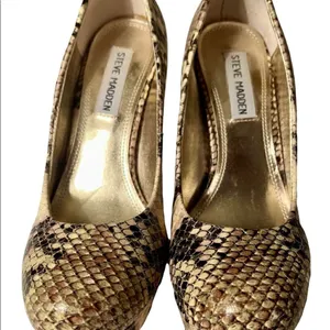 Steve Madden Snake Print Heels Sz 6.5 Stiletto Worn By Actress Less Than 2 Hrs thumbnail 7