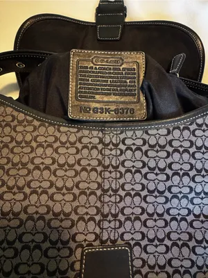 Coach Brown Vintage Signature Canvas Shoulder Bag with Dark Brown Leather Trim thumbnail 9