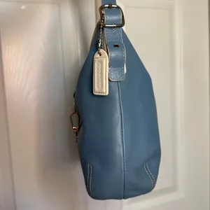 Vintage Y2k COACH Hampton Clip Blue Hobo Shoulder Bag thumbnail 3